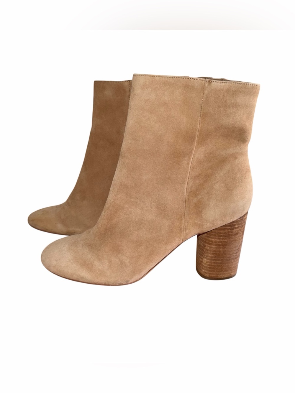 Sam Edelman Corra Ankle Camel Suede Boots Block Heel Women’s Size 10